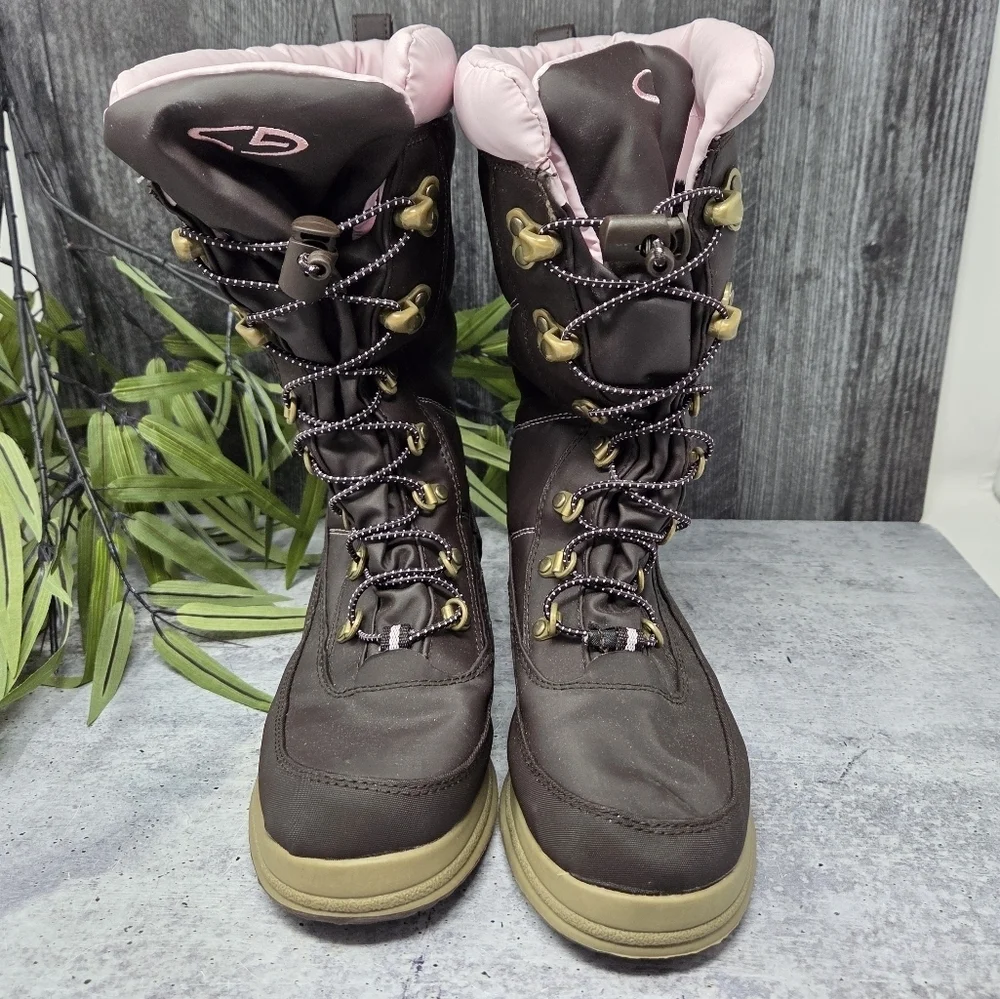 C9 By Champion | Nanette Brown Light Pink Winter Snow Boots Size 6